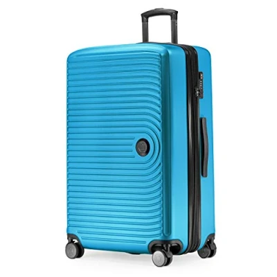 Imagen de HAUPTSTADTKOFFER Mitte Maleta Rígida Grande, TSA, 4 Ruedas, Equipaje Facturable con Ampliación de Volumen 8 cm, 77 130 litros, Azul Cian