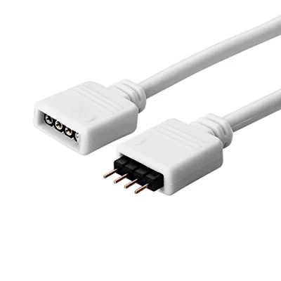 Imagen de Sienoc 2m cable de extensión 200 cm tira del LED RGB 4 pines, conector, adecuado para la