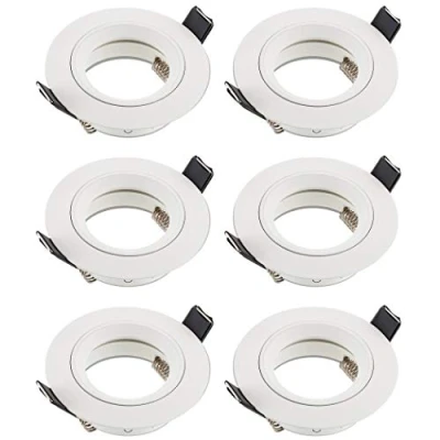 Imagen de SEBSON 6x Foco empotrable techo, redondo, aluminio, blanco, incl. GU10 casquillo (LED / Halógeno)