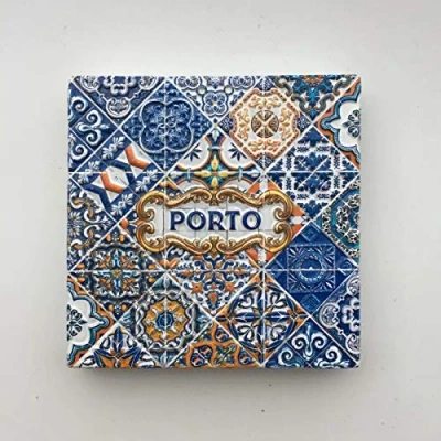 Imagen de Porto Portugal Imán de Nevera 3D Resina la Ciudad Viaje Recuerdo Colección Regalo Fuerte Etiqueta Engomada refrigerador