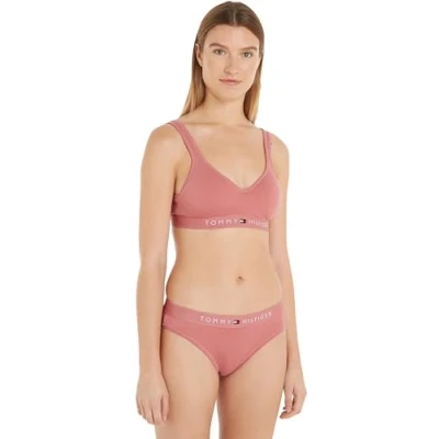 Imagen de Tommy Hilfiger Sujetador Tipo Bralette para Mujer Lift Stretch, Rosa (Teaberry Blossom), XL