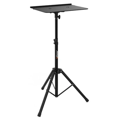 Imagen de Audibax TOP 40 Soporte para Portátil, Controlador MIDI o Proyector Stand Cabina DJ Estudio Altura Regulable de 92 a 130 cm Trípode Plegable Fabricado en Acero