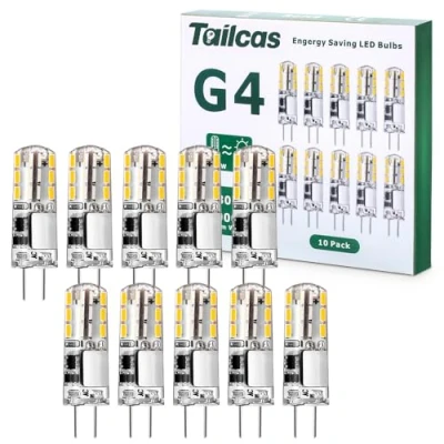 Imagen de G4 LED Bulbo 1.5W AC/DC 12V, Capsule Equivalente a 20W Bombillas Halógenas, Blanco Cálido 3000K 180LM No Regulable, Ángulo de haz 360, Paquete 10