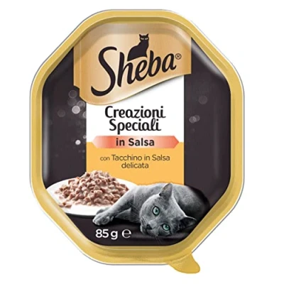 Imagen de Sheba Sauce Collection in Salsa Comida para Gato con Pavo en Delicada, 85 g, 22 bandejas