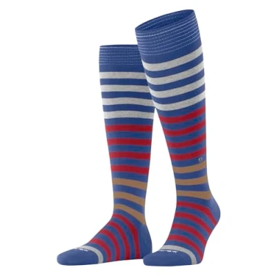 Imagen de Burlington Blackpool M Kh algodón estampados 1 par, Calcetines largos Hombre, Azul Deep Blue 6046, 40 46