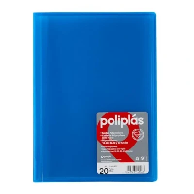 Imagen de Grafoplas 1155797 Carpeta de 20 fundas, color azul
