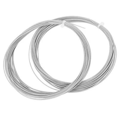 Imagen de Keenso 2 Piezas Cuerda de Raqueta bádminton 10m Alta flexibilidad Línea Entrenamiento Líneas Accesorio reparación bádminton(Blanco)