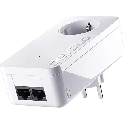 Imagen de Devolo dLAN 1000 Duo+ Adaptador Powerlan (1000 Mbit/s, 2 Puertos LAN, Carcasa compacta, Red, Powerline, Red LAN Sencilla Desde el Enchufe), Color Blanco