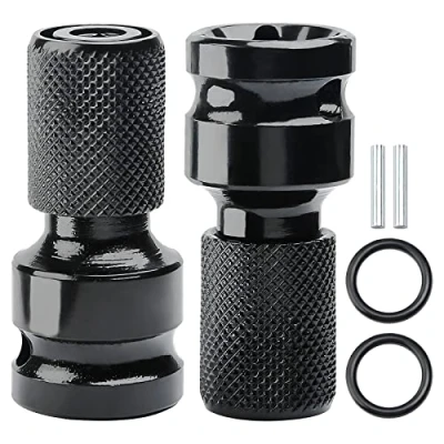 Imagen de 2 adaptadores de llave vaso 1/2 pulgadas accionamiento cuadrado a vástago hexagonal 1/4 adaptador impacto para trinquete impacto, destornillador