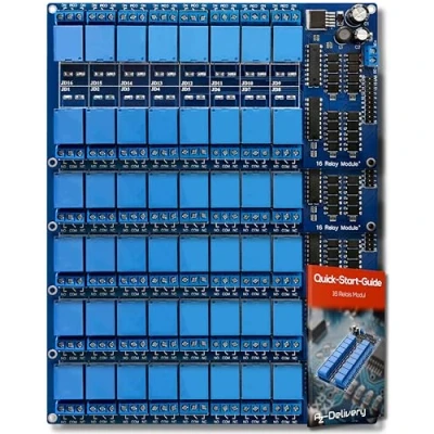 Imagen de AZDelivery 5 x 16 Canales Modulo Rele 12V con Optoacoplador Low Level Trigger Compatible Arduino E Book Incluido!