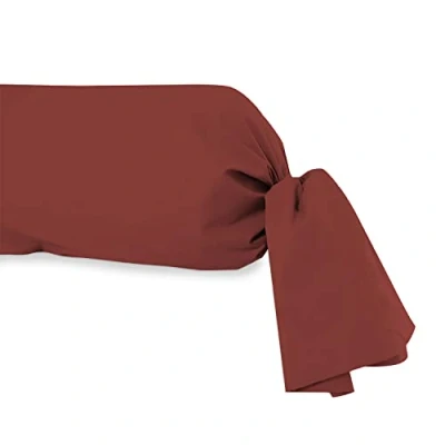 Imagen de Soleil d&#039;ocre Funda de almohada algodón 57 hilos, Rojo (Ladrillo), 45 x 135 cm
