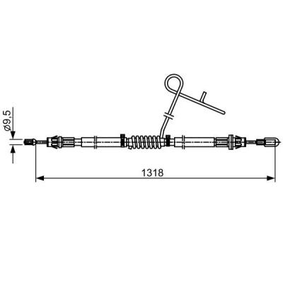 Imagen de BOSCH 1 987 482 559 Cable de Freno Mano 1318 FORD: Transit Custom V362 Furgón
