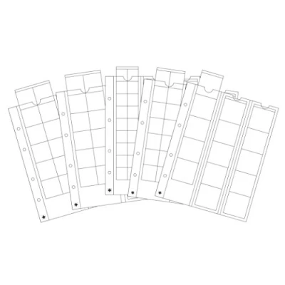 Imagen de Leuchtturm 340973 Optima SORTIMENT Mezcla para el Almacenamiento de Monedas Ø 42, 34, 27, 20 mm Paquete 5