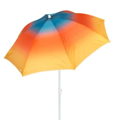 Imagen de AKTIVE Sombrilla de playa 180 cm, 8 varillas, Estampado multicolor, Protección UV50, Mástil acero inclinable y regulable en altura, Ligera desmontable, Funda con asa hombro incluida (62428)