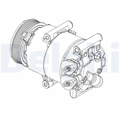 Imagen de DELPHI CS20324 compresor de Aire Acondicionado VS16 PAG 46 con aceite FORD: FIESTA 6