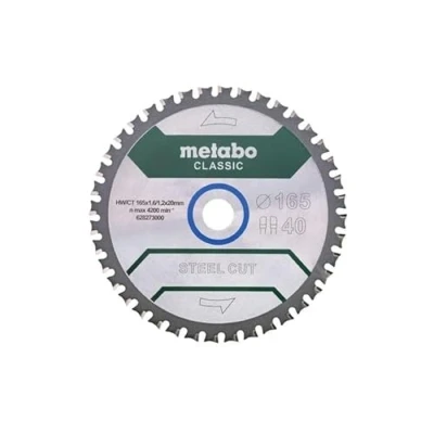 Imagen de METABO 628273000 Hoja de sierra MKS Steel Cut Classic 165 x 20mm dientes Z40 FZFA/FZFA 4