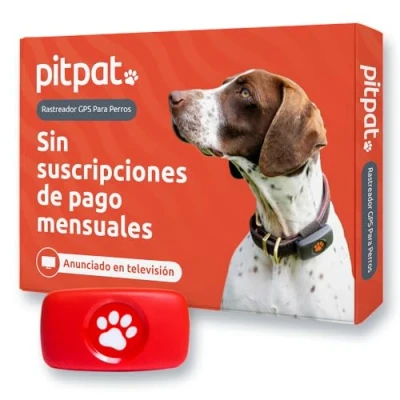 Imagen de Pitpat Localizador GPS Perros Sin Suscripción Rastreador De Actividad Inteligente, Rastreo Vía Satélite con Alcance Ilimitado Mascotas 100% Impermeable (Rojo)