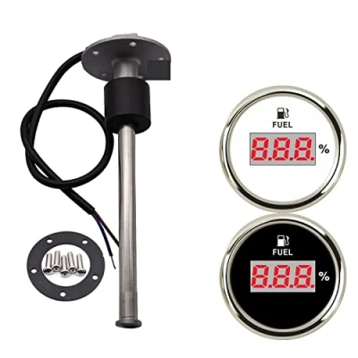 Imagen de Medidor indicador de nivel tanque aceite 0 190Ohm con Sensor combustible for Digital 52MM Para vehículos marinos(300MM BS)