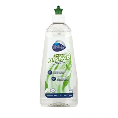 Imagen de CARE + PROTECT Abrillantador para lavavajillas universal ECO+, hipoalergénico, facilita el secado rápido, brillo extra, sin halos, 500 ml