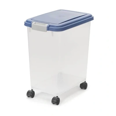 Imagen de Iris Ohyama Contenedor Pienso con ruedas, 30L/11kg, Gris Azul, comida perro, gatos, Hermética, para Mascotas, Transparente, Pet Food Container, Dog Storage, Libre de BPA, MP 8