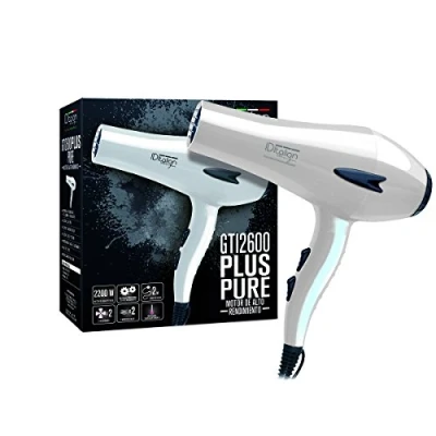 Imagen de ID Italian Design Secador Pelo Profesional GTI 2600 Pure Plus Hair Dryer Potencia 2200W Motor AC de Alto Rendimiento 2 Velocidades y 3 Modos Calor Color Blanco