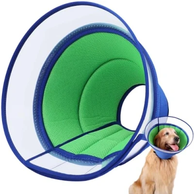 Imagen de Collar Isabelino Perro, Suave para Perro y Gato, Ajustable Collarin Perros No Rascarse,Conos de Recuperación Mascotas,Collar Protección Postoperatoria Perros(Size 4)