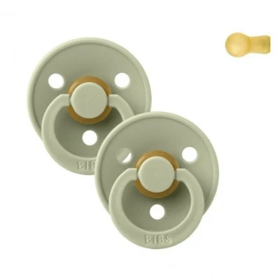 Imagen de 2 Chupetes BIBS Colour Round Sage/Sage