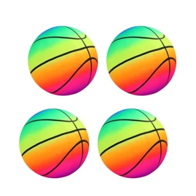 Imagen de MAGIC SELECT 4Ud Pelotas de PVC Juguete Infantil. Balón Voleibol Hinchable con Arcoíris. Pelota Suave para Niños. Jugar en la Playa, Parque, Piscina, Vacaciones. Ø 23 cm.