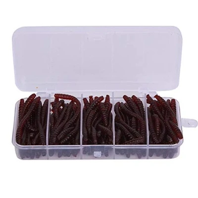 Imagen de Paquete de 100 Piezas 6cm Silicona Suave se?uelo Gusano Pesca Kit Cebo Realista