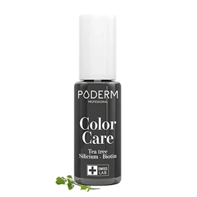 Imagen de PODERM Esmalte De uñas Tea Tree Para hongos Color Negro Tratar las amarillas/dañadas Cuidado Esmastas, Previene y trata 2 en 1