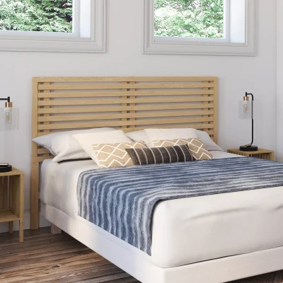 Imagen de Cabecero de listones color madera clara 160 cm