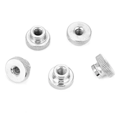 Imagen de M3 M4 M5 M6 M8 M10 Acero al carbono niquelado a mano Apriete las tuercas moleteadas del pulgar con tuercas(M6（5pcs）)