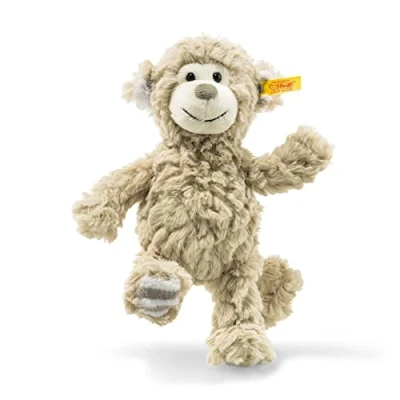 Imagen de Steiff Bingo 060274 Mono de Peluche para niños, Suave y Lavable, 20 cm, Color Beige