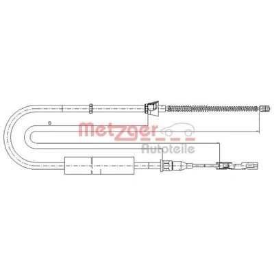 Imagen de METZGER 10.7507 Cable de Freno Mano izquierda, derecha 1075/814 Tambor COFLE