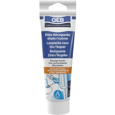 Imagen de GEB Pasta decapante de estaño cobre tubo 125 ml para soldadura blanda