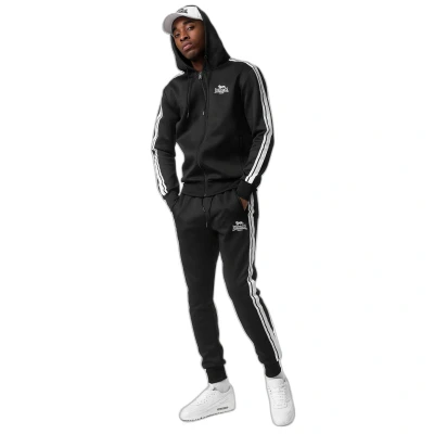 Imagen de Lonsdale MIT Schmale Passform Sudadera con cremallera, Hombre, Talla: Large, Black white