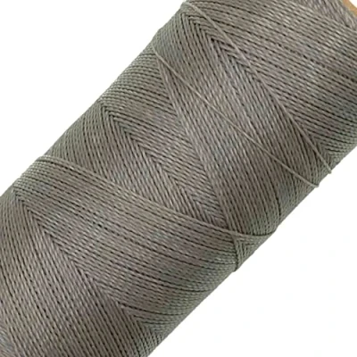 Imagen de Linhasita Bobina Hilo Encerado 100gr / 360 Metros 0,5 mm de Grosor Poliester Macrame 30 Colores (Gris)