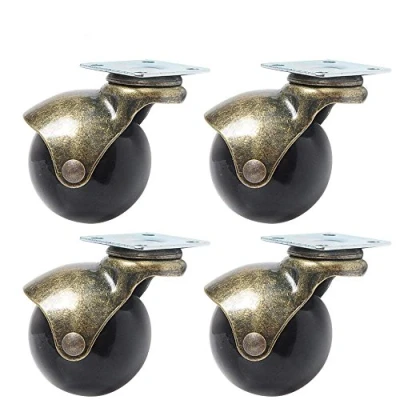 Imagen de JIAN YA NA 4Pcs Rueda giratoria de bola Freno en forma para servicio pesado patas muebles
