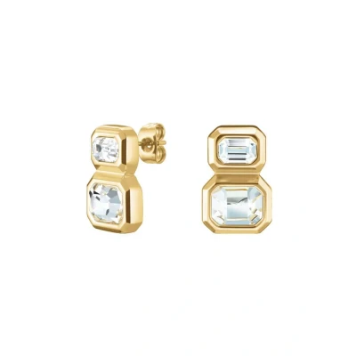 Imagen de Rosefield Octagon Double Studs Pendientes, Mujer, Talla: One Size, Gold