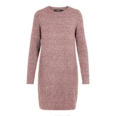 Imagen de VERO MODA Vestido mini de punto para mujer, Mezcla bayas trituradas, M