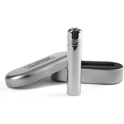 Imagen de Pedernal De Metal Clásico Clipper Plata mate Encendedor