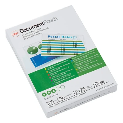 Imagen de GBC 3743152 Carteras A6 (111X156) 2X75 micras (caja 100)