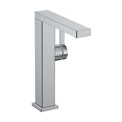 Imagen de hansgrohe Tecturis E Fine grifo lavabo con vaciador Push Open, ahorro de energía (CoolStart), caño giratorio, monomando 211 mm, agua (EcoSmart+), cromo, 73060000