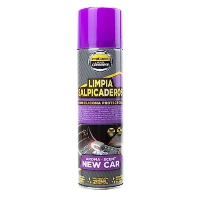 Imagen de ABC Car CLEANERS MOT60001 Spray Limpia Salpicaderos Aroma New con Silicona Protectora, 250 ml, Violeta
