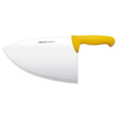 Imagen de Arcos Cuchillo Carnicero Cleaver Hoja Acero Inoxidable 11&quot; Mango Polipropileno Plateado istema Identificación Color Resistente y Higiénico Serie 2900 Amarillo