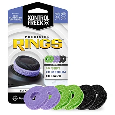 Imagen de KontrolFreek Precision Rings Aim Assist Motion Control for PlayStation 4 (PS4), Xbox One, Switch Pro &amp; Scuf Controller Resistencia media