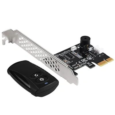Imagen de SilverStone SST ES02 PCIe Interruptor de control 2,4G inalámbrico para Encender/Resetear El ordenador, altavoz PC integrado,