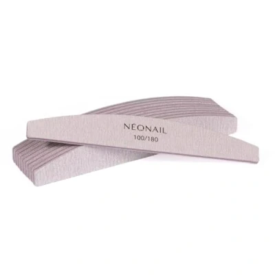 Imagen de NEONAIL Set de Limas Uñas Gris Barco 100/180 10 Piezas Lima Pulidora Nail File