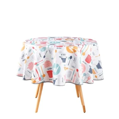 Imagen de Douceur d&#039;Intérieur Kitchen Mantel, Redondo, diámetro de 160 cm, Multicolor, PVC Estampado