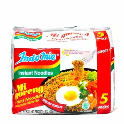 Imagen de Indomie Mi Goreng Instantánea de Fideos Fritos Pack 5 425gm